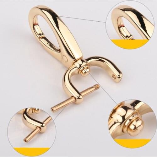 4sizes Swivel Lobster Leather Bag Handbag Purse Shoulder Strap Belt Clasp Clip Trigger Buckle Keychain Key Ring Dog Chain Collar