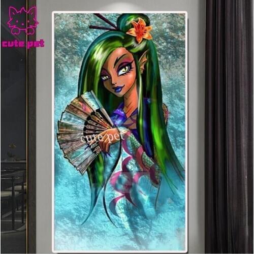 Full Square/Round Drill 5D DIY Diamond Painting "Beauty flower girl" 3D Diamond Embroidery Lily woman Cross Stitch Home Decor