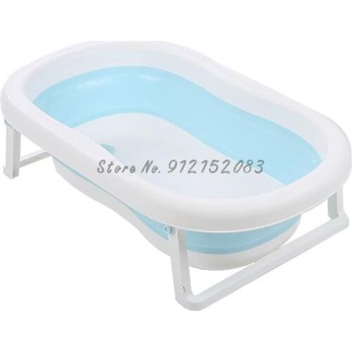 Baby Foldable Bathtub Childrens Bathtub Baby Bath Household New Products Enlarged Bath Barrel Thickened Bath Barrel