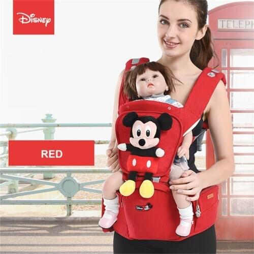 Disney Waist Stool Holding Stool Mickey Cartoon Printing Front Hug Multifunctional Baby Carrier Breathable Fabric Ergonomics
