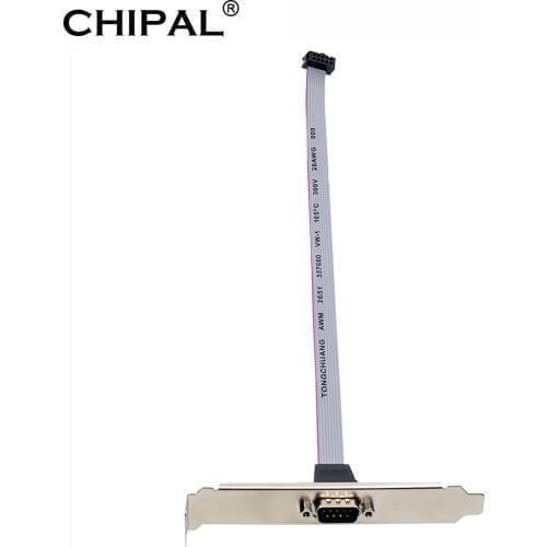 For Motherboard 9 Pin Female to RS232 DB9 Pin Com Port Ribbon Serial Cable Connector Bracket with cable
