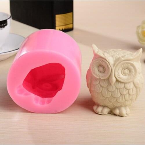 3D DIY Candle Mold Silicone Owl Mold Handmade Cartoon Birds Soap Molds Wax Epoxy Resin Mould Craft Candle Making Supplies
