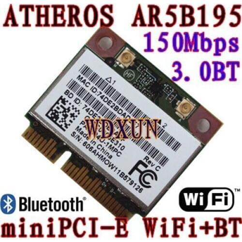 Atheros AR5B195 Wireless Bluetooth Half PCI-E card wifi 150m Bluetooth 3.0