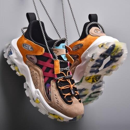 New Outdoor Men Casual Shoes Breathable Chunky Shoes High Quality Walking Damping Sneakers Trendy Casual Sneakers Zapatillas