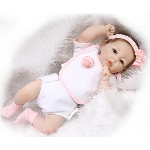 20" Girl Boy Doll Reborn Realistic Reborn Babies Half Silicone Cloth Body Fashion Dolls for Kids Gift Bebe Bonecas Reborn