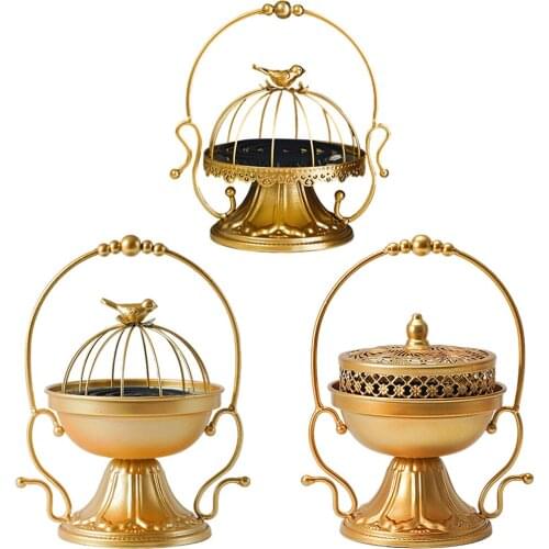Incense Burner Furnace Candle Metal Incense Burner Indoor Aromatherapy Furnace Crafts Art Christmas Gift