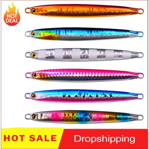 Metal Jig Lure Jigging Fishing Tools Compression Resistance Luminous Artificial Hard Bait 40g Long Cast Outdoor Fishing