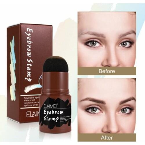 Eyebrow Stamp Shaping Kit Professional Eye Brow Gel Stamp Eyebrow Enhancers Makeup Kit With 10 Reusable Eyebrow Stencils