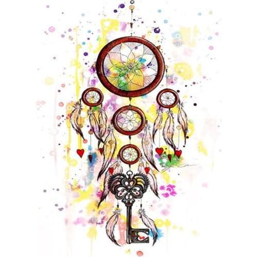 Landscape Dreamcatcher Pre-Printed 11CT Cross Stitch Patterns Embroidery DMC Threads Craft Handicraft Needlework Floss