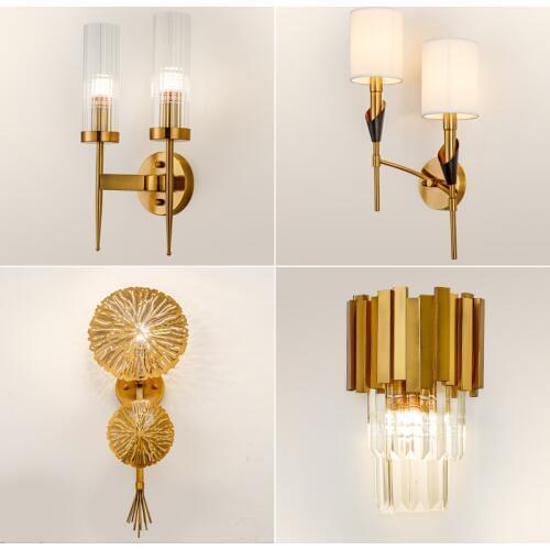 Post Modern Art Crystal Wall Lamp Living Room Aisle Hotel Club Creative led Wall Light Bedroom Study Room Luxury led Wall sconce