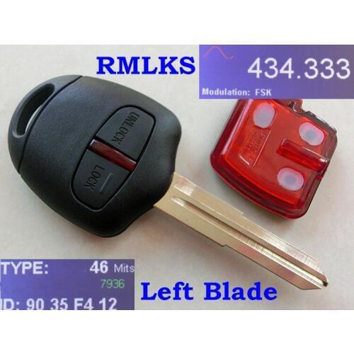 RMLKS Remote Key 2 button 433MHz LCK46 4D61 Fit For Mitsubishi L200 Shogun Pajero Montero Triton MIT8 MIT11R Blade