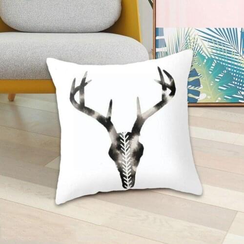 Nordic Black&White Pillow Case Sofa Living Room Black Sofa Cushion Printing Cover Pillow Home White Pillowcase And I1V2