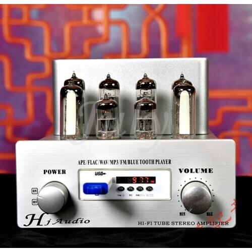 ST-6P14/EL84PP 6E2 tube tube amplifier, 2*13W stereo push-pull combined power amplifier, with player, 28HZ-20KHZ