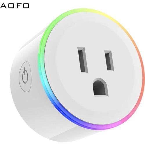 Wi-Fi Smart Plug AOFO Led Light Mini Outlet Remote Socket Works with Amazon Alexa Google Assistant IFTTT, No Hub Required