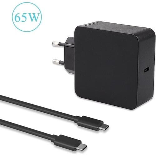 65W USB-C AC Charger Fit for Lenovo ThinkPad T480 T480s, Yoga 910 c930 730-13IdeaPad Laptop Type C Power Supply Adapter Cord