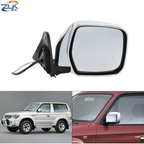 ZUK Chroming Exterior Door Rearview Side Mirror Assy For Toyota Land Cruiser Prado LC90 1996-2002 RZJ95 VZJ95 5-PINS With Heated