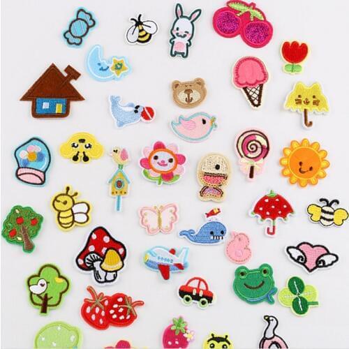 20 pcs Cartoon embroidered iron on patches cloth accessories popular clothing bag hat Patches Appliques