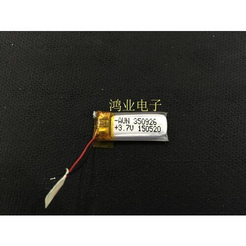 3.7V polymerization lithium battery 350926 small toy Bluetooth self timer small LED lamp rechargeable battery 90MAH Rechargeable