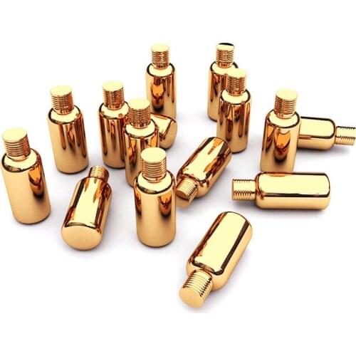 30ml essential oils glass bottle gold plated 1ounce empty refillable cosmetics bottles makeup storage packaging travel container