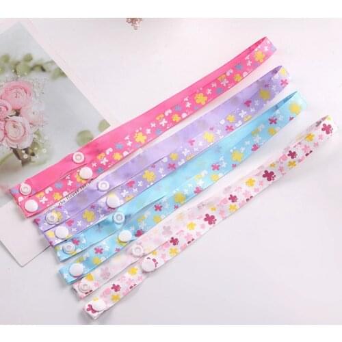 5Pcs Kids Face Mask Extension Lanyard Strap Cartoon Floral Grosgrain Ribbon Rest Ear Holder Hanging Neck Rope String