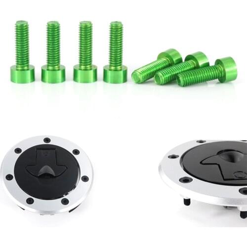 Motorcycle Accessories ALLOY Petrol Gas Tank Cover Fuel Cap Bolts Screws For Kawasaki ZR400 Ninja500 NINJA 500
