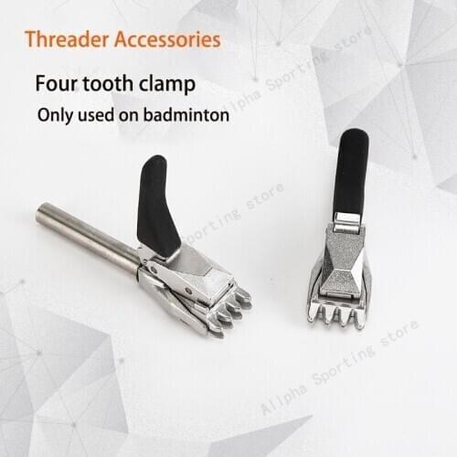 Alpha 2PCS Threader Accessorie Badminton String Machine Base Clip Four Teeth Stringing Clamp 1.20mm for Badminton