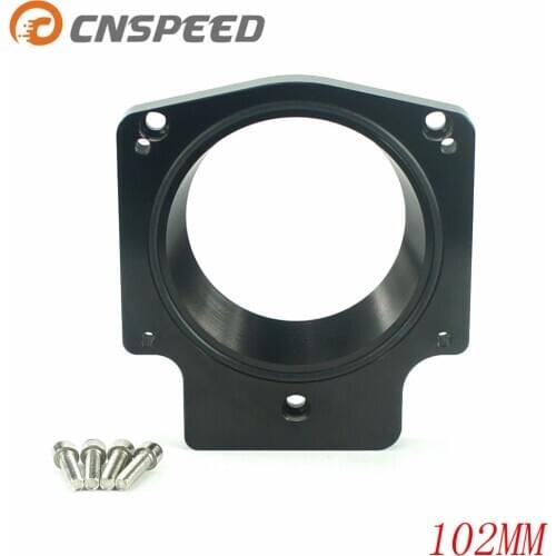 CNSPEED 102mm Aluminum air Intake Manifold Throttle Body Fit For Spacer Adapter LS1 LS2 LS4 LS6 LSX YC100752-BK