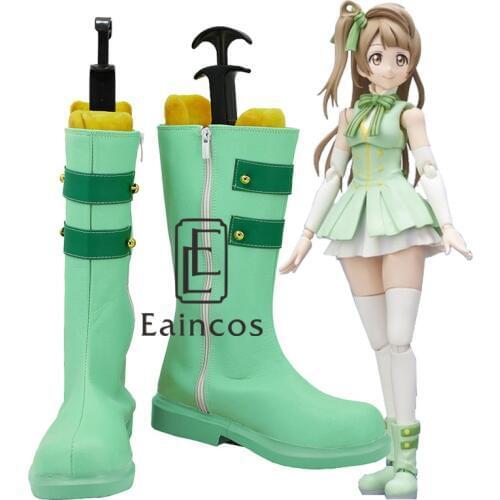 Anime Love Live! Start dash!! Minami Kotori Green Boots Cosplay Party Shoes Custom-made