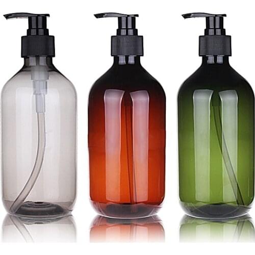 500ml PET Round Shoulder Lotion Bottle Shampoo Shampoo Bottle Shower Gel Bottle Hand Sanitizer Bottle