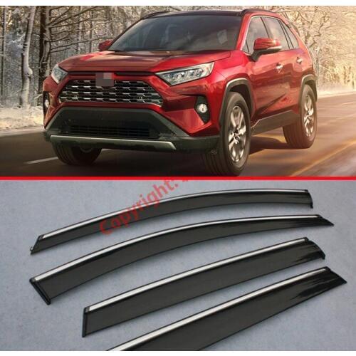 Window Wind Deflector Visor Rain/Sun Guard Vent For Toyota Rav4 2019 2020