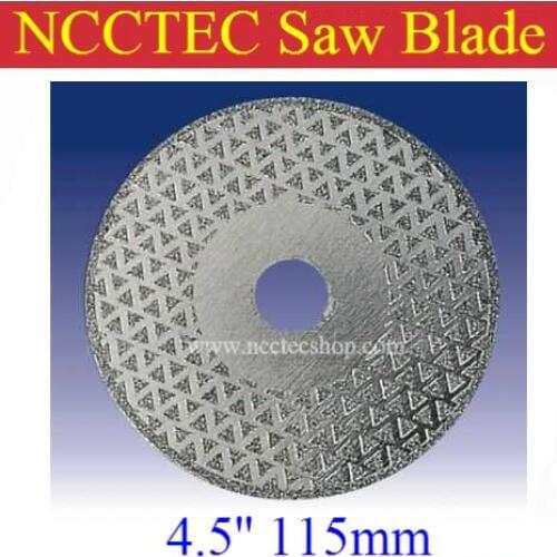 4.5" 2-sided NCCTEC Electroplated Diamond circle saw blade FREE shipping | 115mm cut grinding disc for cutting or grinding stone