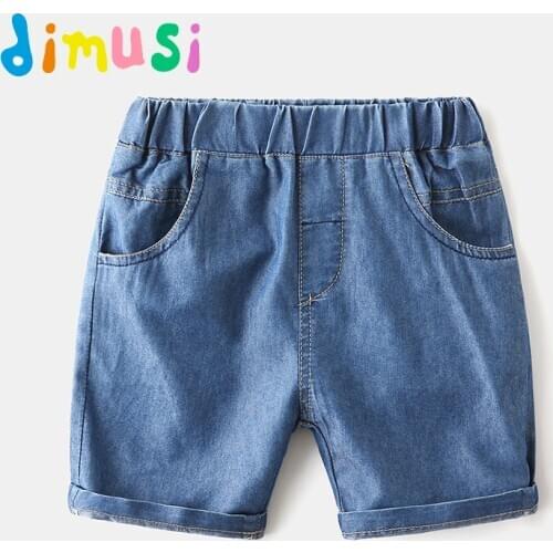 DIMUSI Boys denim Jeans blue Shorts for Boys Summer denim Panties Jeans Shorts for Children Girls Shorts for Kids BC242