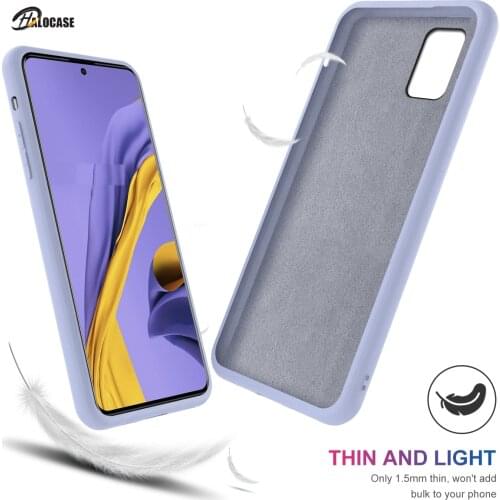 For Samsung Galaxy A51 Case Slim Soft TPU Phone Case Built-in Velvet Material Anti-Scratch Protective Cover For Samsung A71 S20