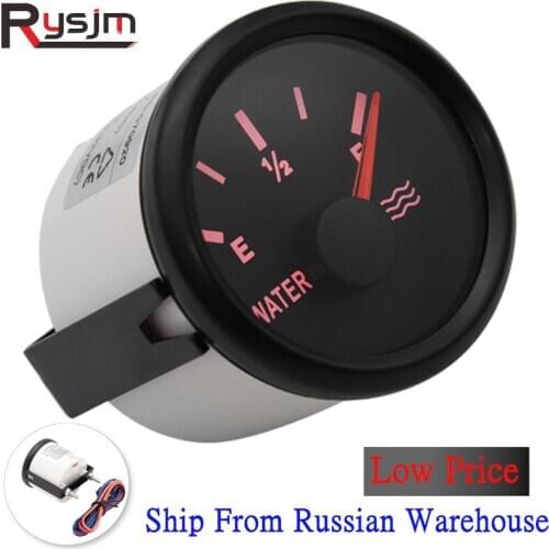 Hot Sale 52mm Water Level Gauge Meter 0-190ohm 240-33ohm With Red Backlight Low Price Ship From RU Warehouse 12V/24V
