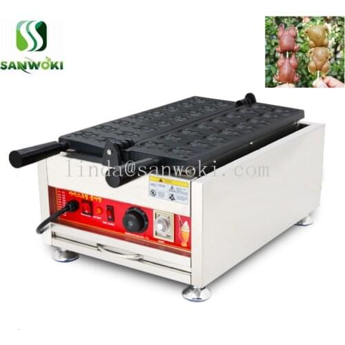 Commercial electric roast chicken shaped waffle iron machine mini turkey cake baking machine cartoon waffle roasting machine