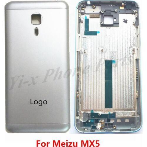 Metal Back Battery Cover For MEIZU MX5 Housing Door Case Without Camera Lens flash