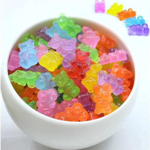 Miniature Mini Food Fruits and Vegetables Kitchen Toys Resin Fake Food Simulated Bear Model Toy for Doll Children Kids Toys E