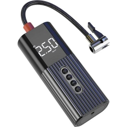 Inflatable Pump Mini Portable Air Compressor with LED Lighting Tyre Inflator for Car Bicycle Ball