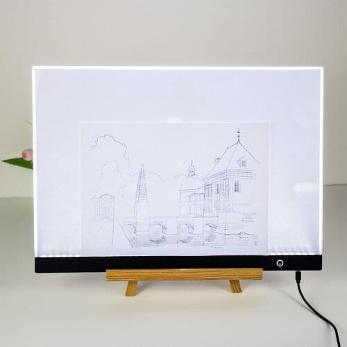 A3/A4/A5 3-Level Dimmable Led Light Pad Tablet,Eye Protection Easier for Diamond Painting Tools Accessories with Stand and Clips