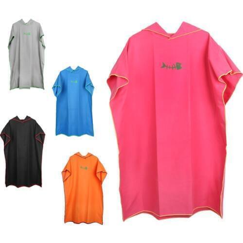 Beach Surf Poncho Changing Robe With Wood For Water Sport Kite Surf Swimming
