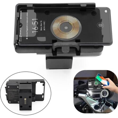 Suitable for BMW R1200RT R1250RT GPS navigator USB charger mobile phone navigation bracket 2 in 1 fast wireless charging