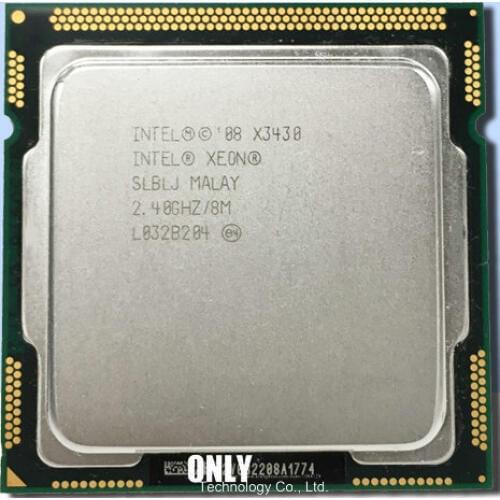 Free Shipping Intel Xeon CPU x3430 CPU 2.4GHz/ LGA 1156 /8MB L3 Cache/quad-CORE/95W Processor scrattered piece