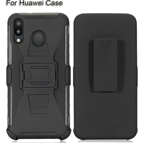 Heavy Duty Belt Clip Hybrid Armour Case For Huawei Honor y9 y6 y5 y3 2018 p20 plus PRO lite/Nova 3e Shockproof Kickstand Case