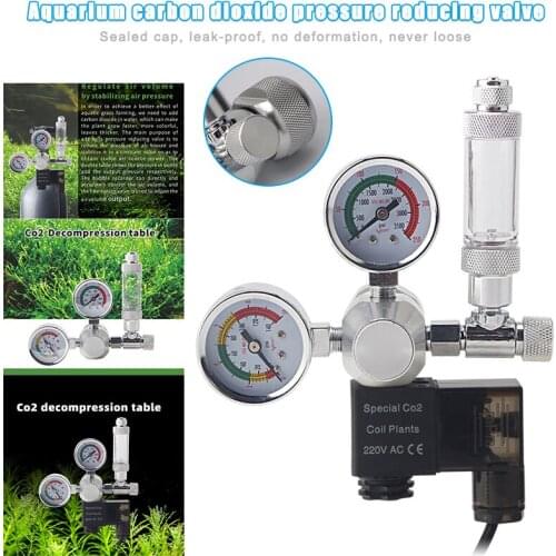Co2 Aquarium Regulator Carbon Dioxide Reducing Valves Durable Safe for Fish Tank A1