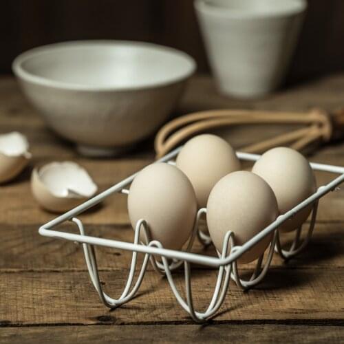 Handmade metal egg rack practical and creative baking table egg rack metal egg basket food storage