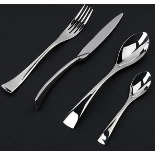 Black Plating Suit Stainless Steel Western Cutlery Dinnerware Quality Steak Knife+fork Set Tableware