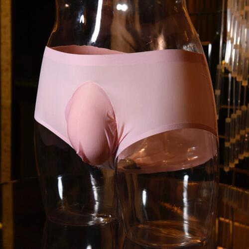 Panties Sissy Tangas Hombre Sexy Gay Fetish Penis Sheath Man Ice Silk Seamless Cock Ring Underwear Panties Sexy Erotic Lingerie