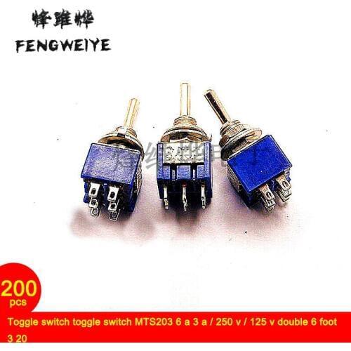 Toggle switch toggle switch MTS203 6 a 3 a / 250 v / 125 v double 6 foot 3 20