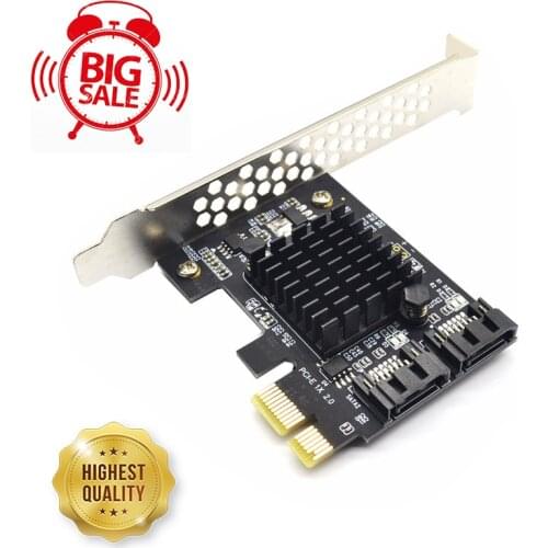 PCI-E PCI Express To SATA 3.0 Extension Card With Bracket 2-Port SATA III 6Gbps Expansion Adapter Pci E Sata3 Pcie Sata 3 Card