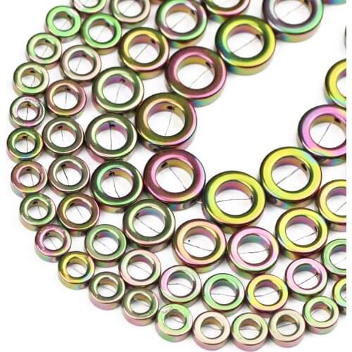 UPGFNK Natural Stone New Green Round Hematite Beads 8/10/12/14mm Circle Shape Spacer Loose Beads For Jewelry Making Diy Bracelet